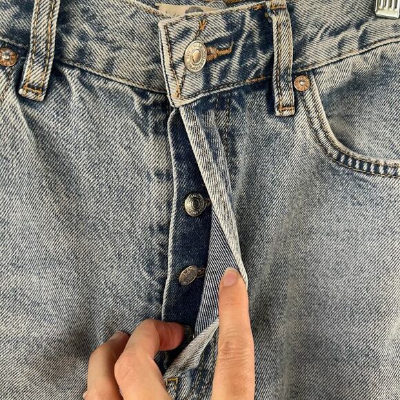 Free People We The Free Lasso Straight Leg Jeans Light Wash Size 28 - Picture 8 of 13